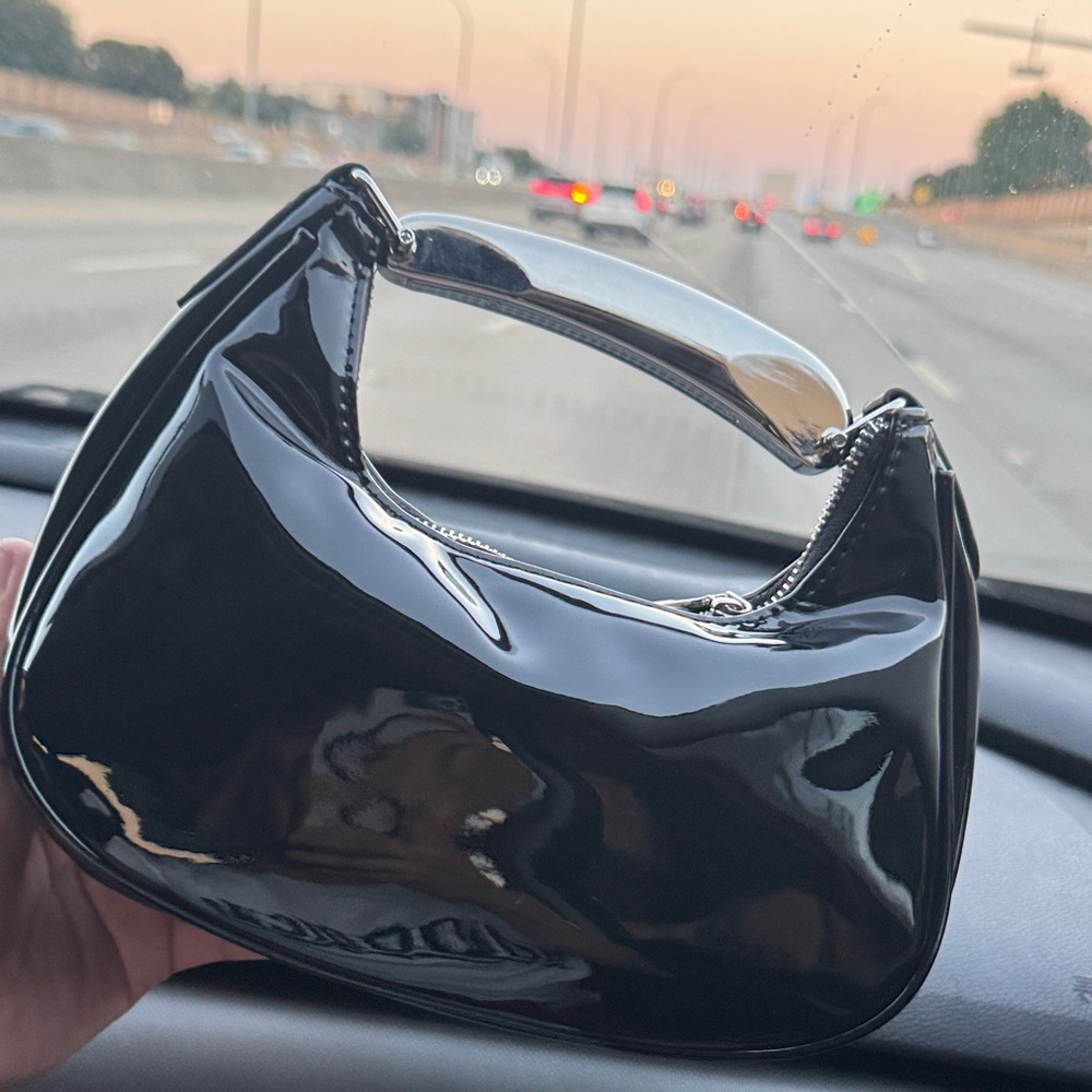 Black Patent Leather Women's Bag